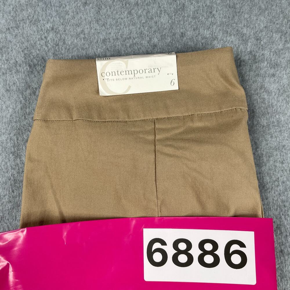 Contemporary Casual Pants Womens Size 6 Beige Stretch New NWT